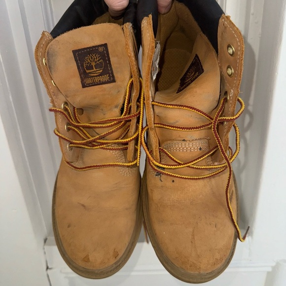 Timberland Wheat Leather Boots with Black Collar main image 5